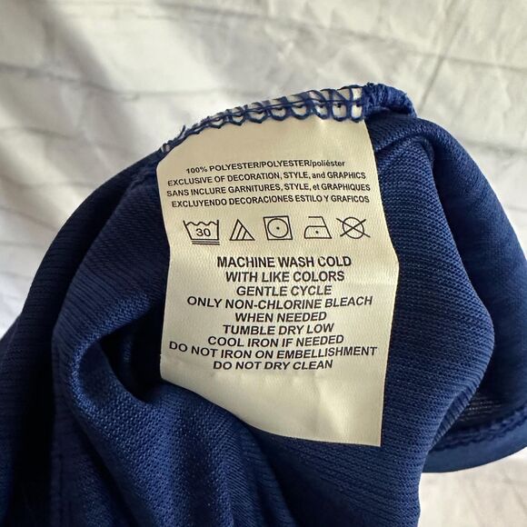 Team Apparel Blue Polyester New York Giants T-shirt, XXL, Pre-owned - Picture 4 of 4